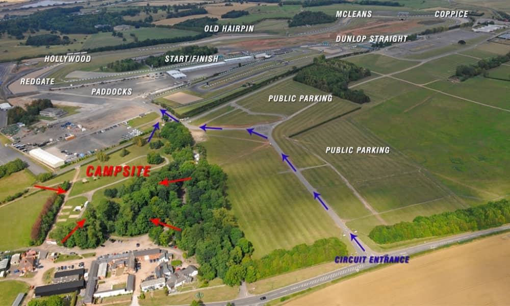 Donington Park Farmhouse location