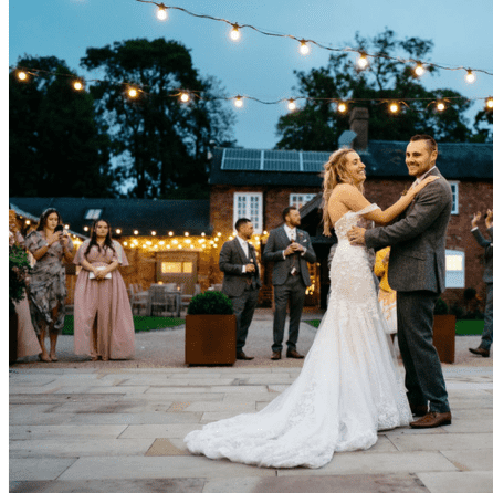 outdoor wedding venue reception area